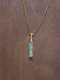 Gold Flake Resin Bar Necklace